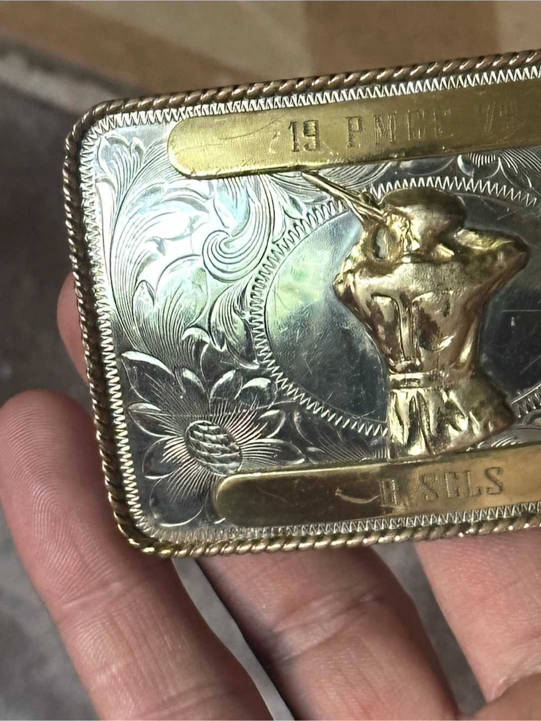 Vtg 1979 Montana Silversmiths Trap Shooting Trophy Buckle - photo 4