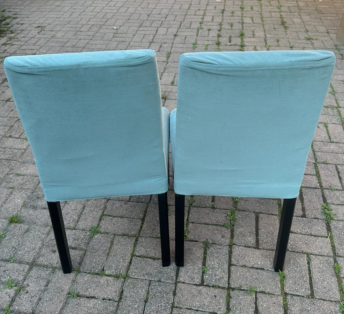 IKEA Teal Upholstered Dining Chairs. - photo 4