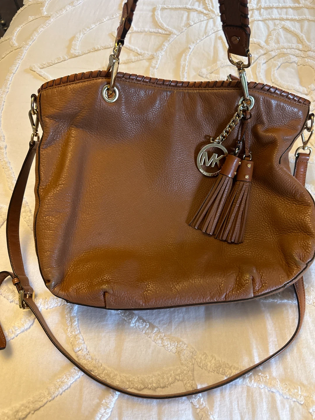 Michael Kors Brown Leather Tote Bag