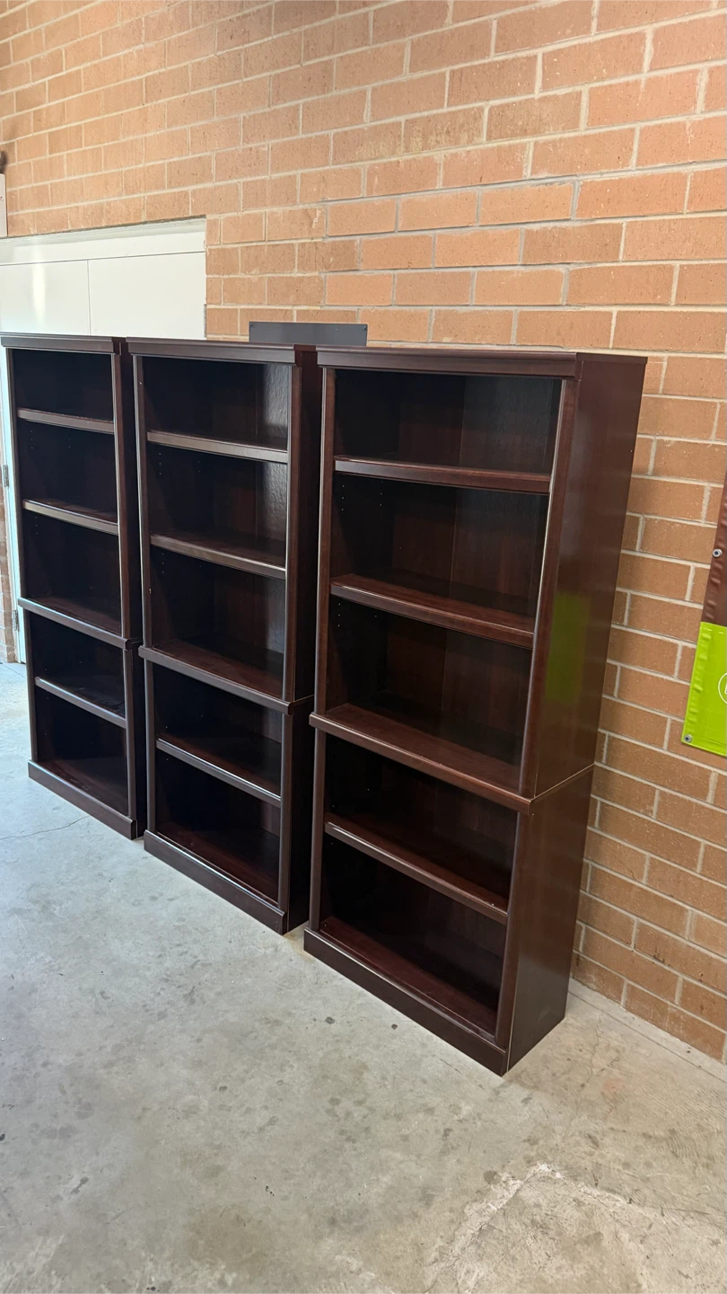 Dark Wood Bookcases (Set of 3) - photo 3
