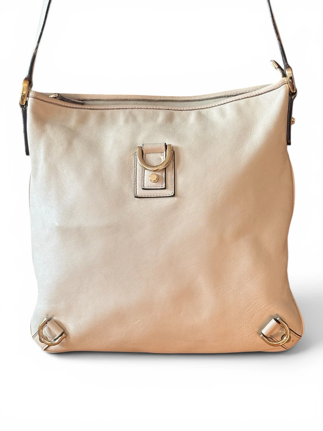 Gucci Cream Leather Shoulder Bag