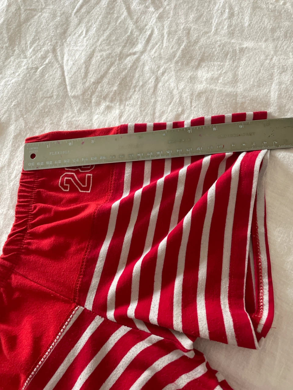Size S Red and White Striped Tank Top and Shorts Set - photo 3