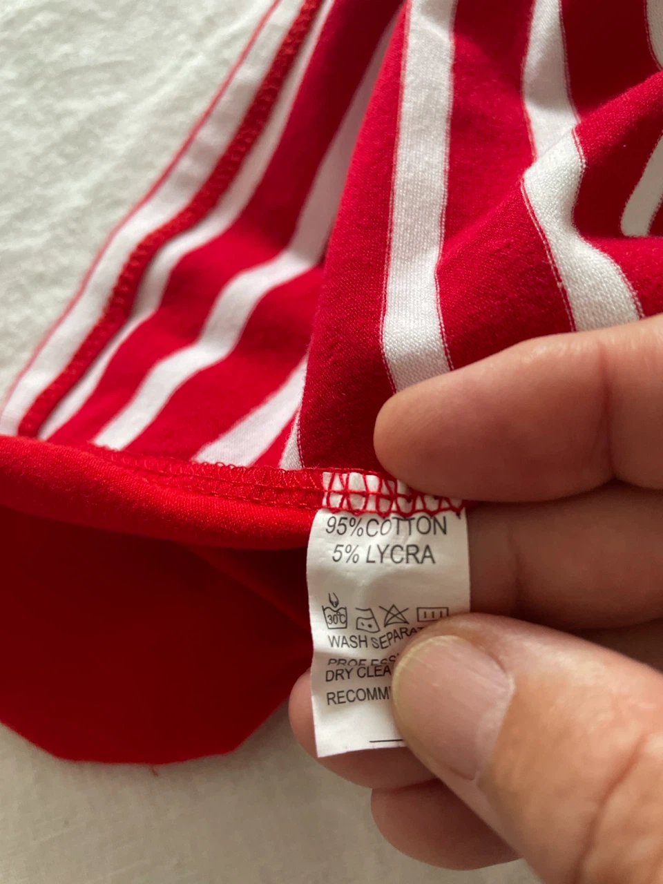 Size S Red and White Striped Tank Top and Shorts Set - photo 5