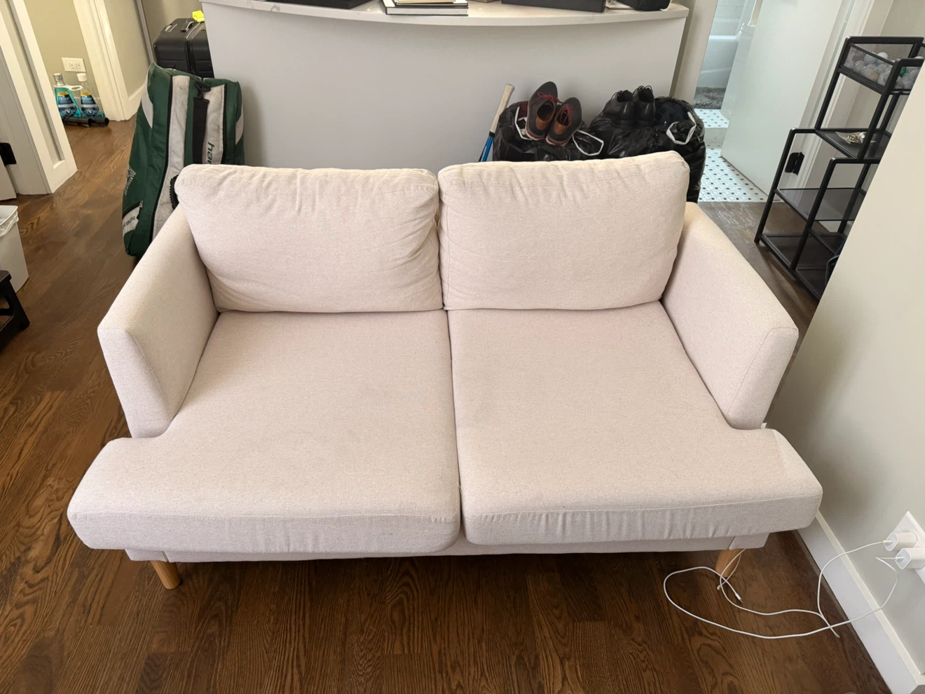 Light Beige 2-Seater Sofa