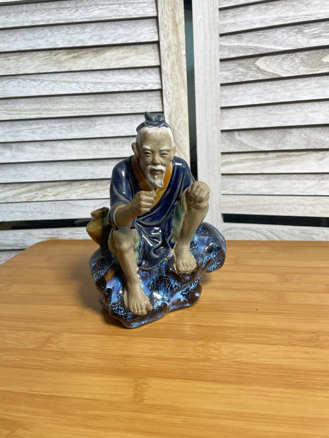 Vintage Ceramic Fisherman Figurine