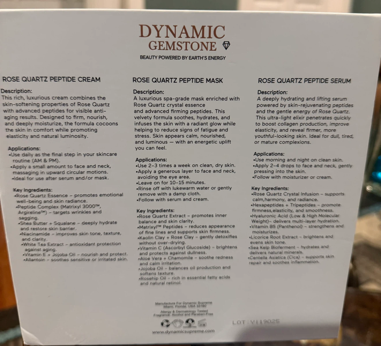 Dynamic Gemstone Rose Quartz Peptide Skincare Set - photo 4