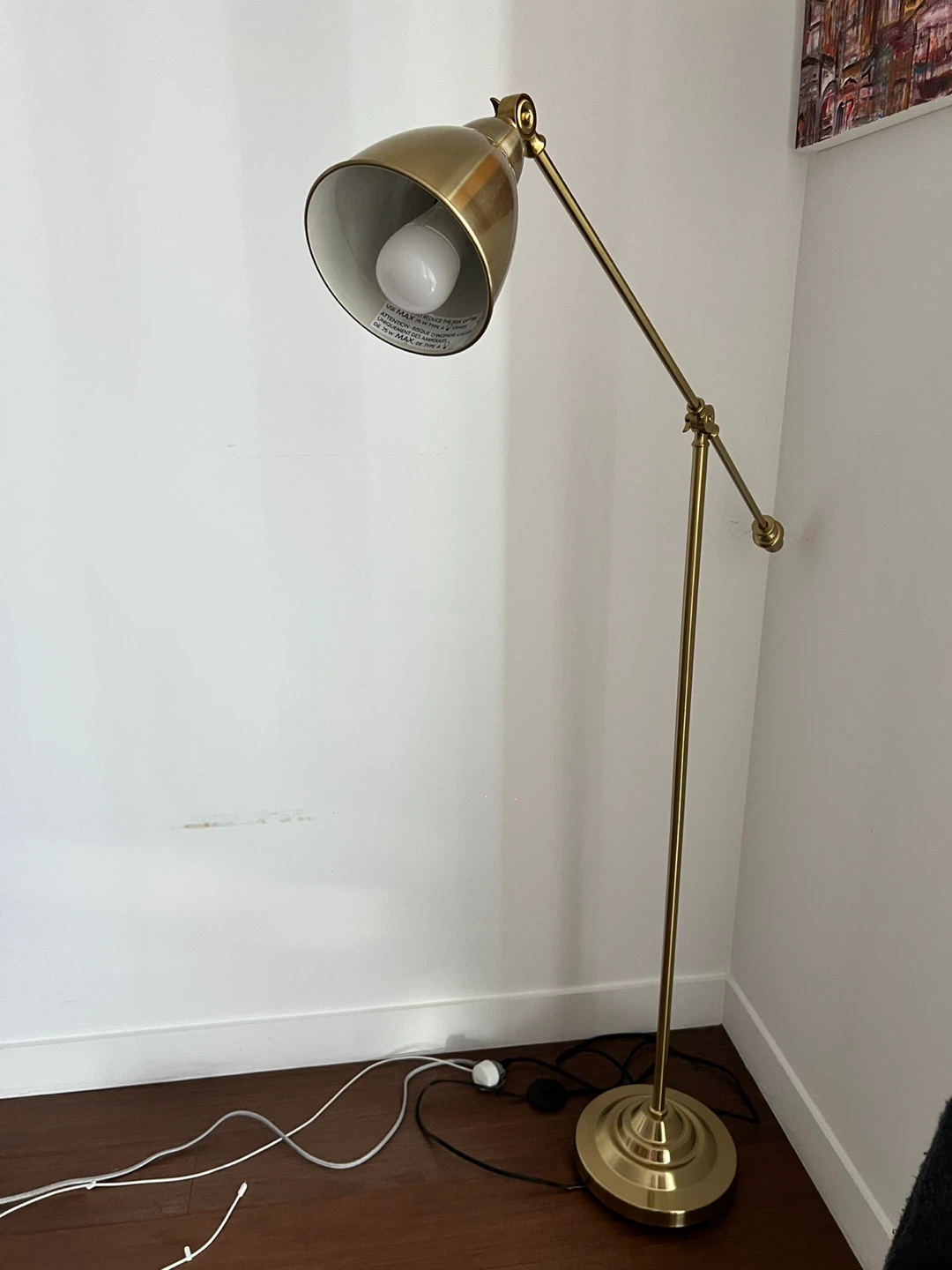 Adjustable Brass Floor Lamp - photo 2