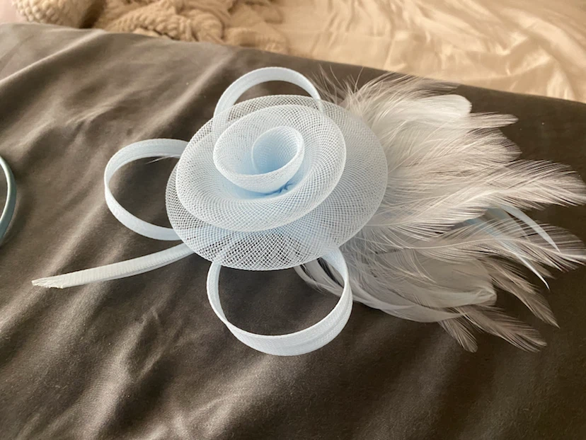 Fascinator - Sky blue { Cocktail, Wedding, Church }