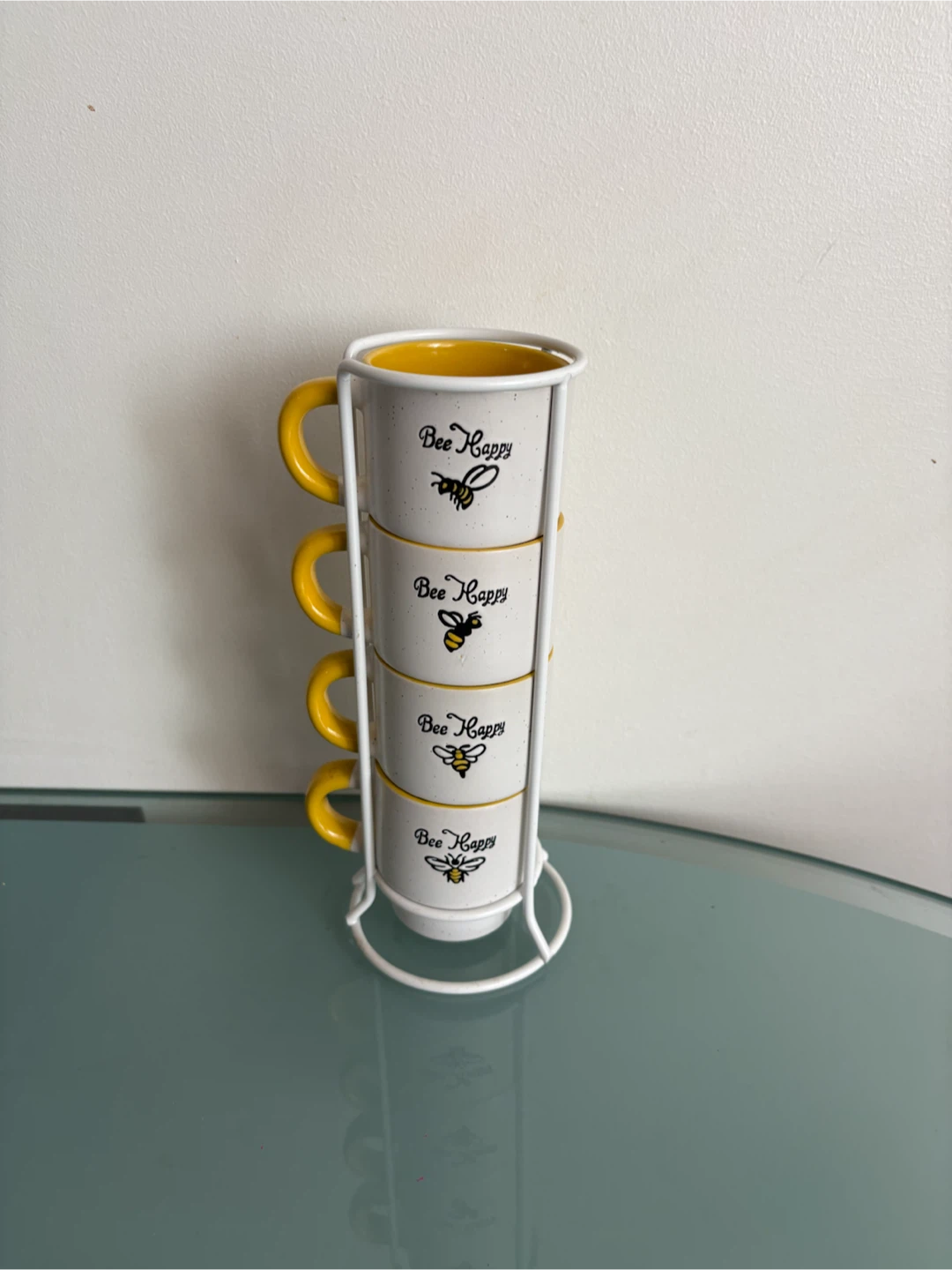Signature Housewares Bee Happy Stackable Mugs Set