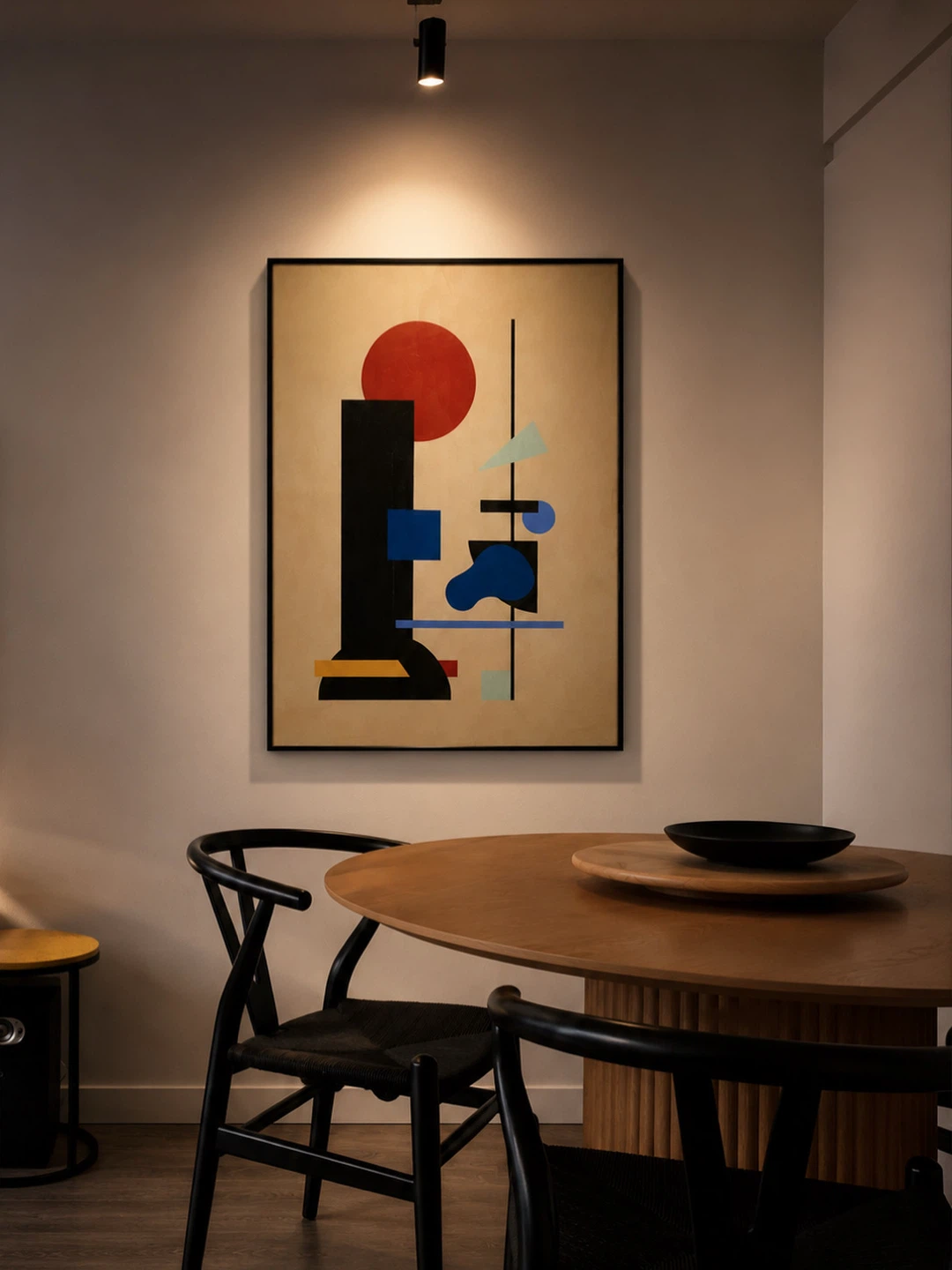 Original Acrylic Abstract Geometric Framed Art