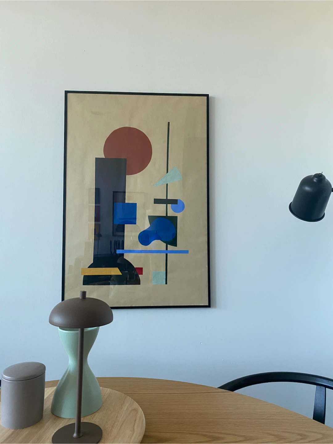 Original Acrylic Abstract Geometric Framed Art - photo 2
