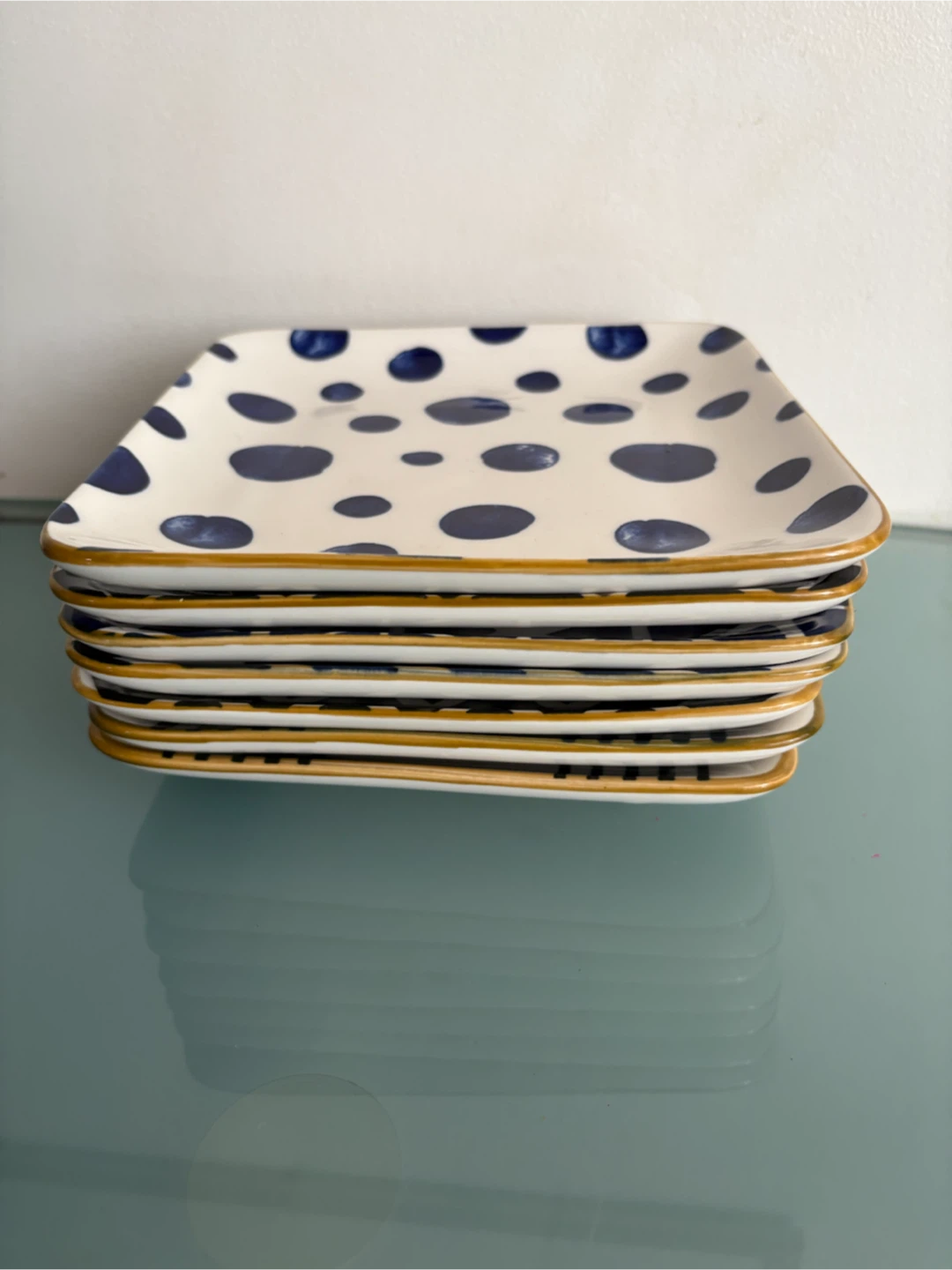 Set of 7 Over and Back Square Plates - photo 2