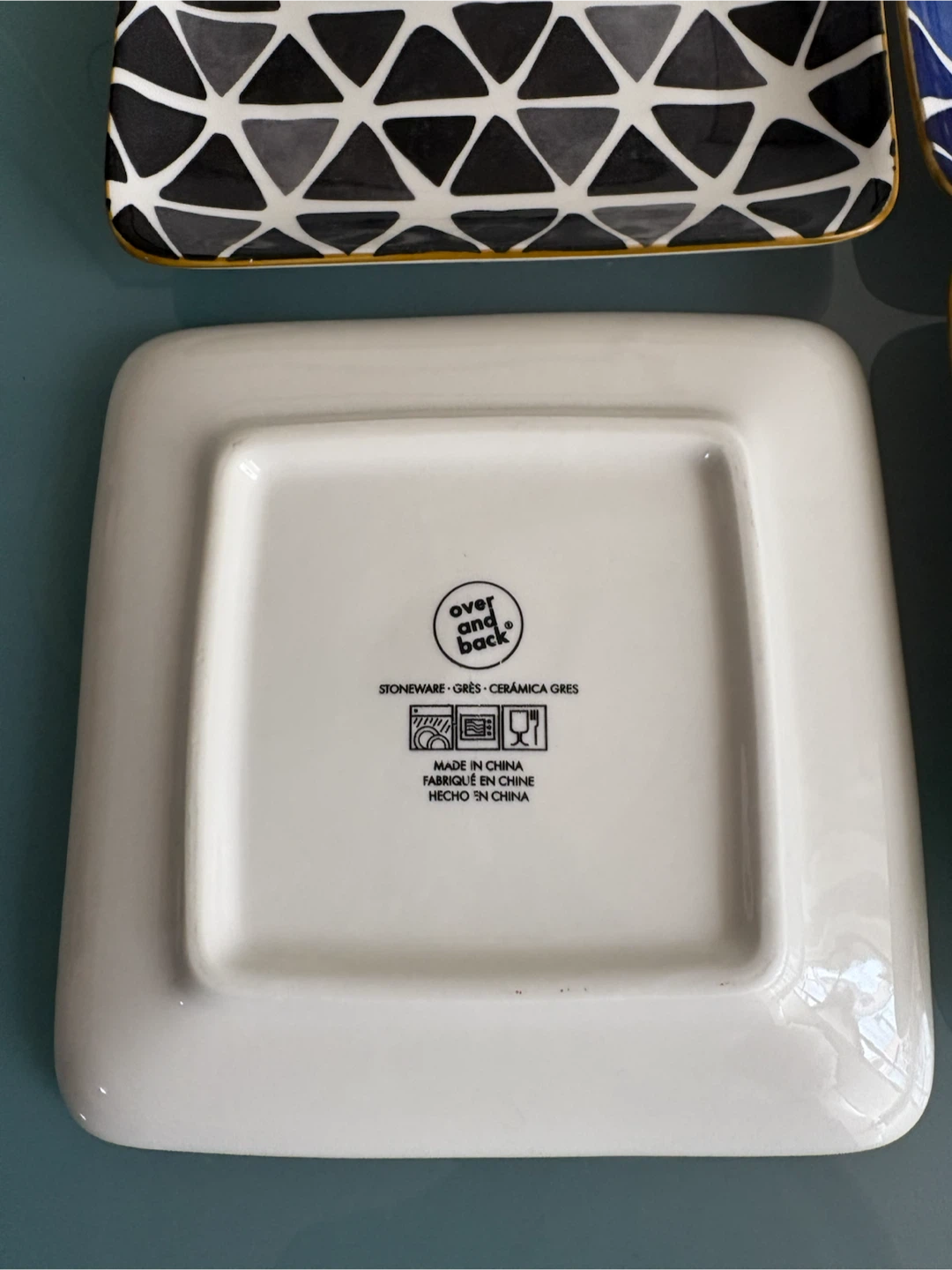 Set of 7 Over and Back Square Plates - photo 3