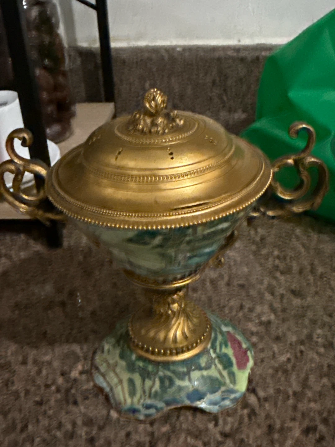 Antique Decorative Vase with Handles