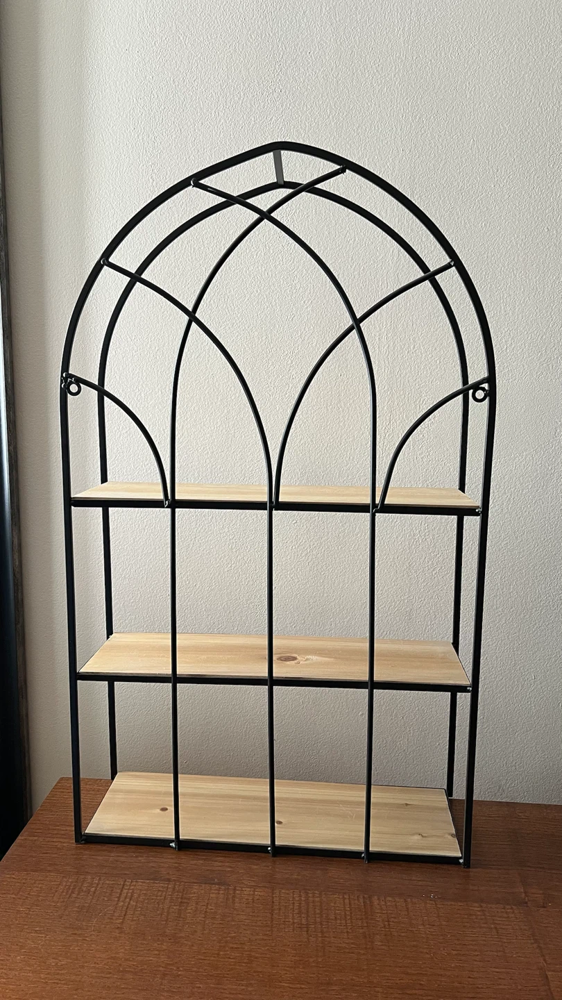 Iron and Wood Cathedral Style 30” H Shelf - photo 3