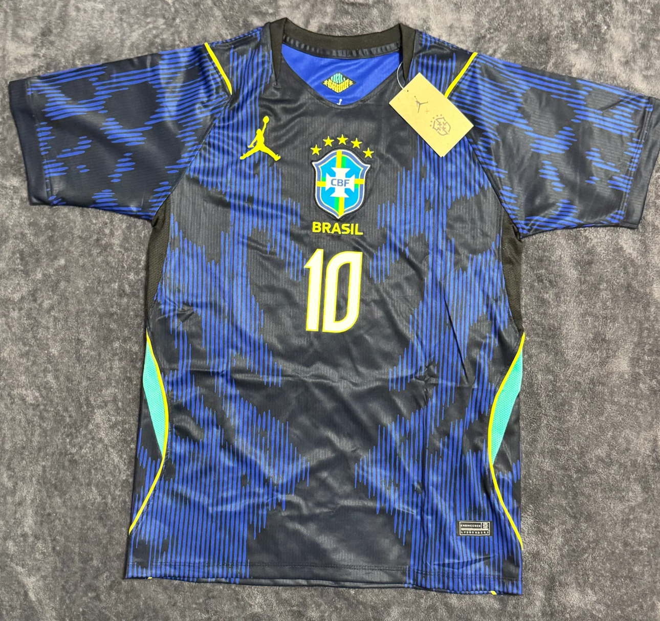 Jordan Brazil National Team Neymar Jr. #10 Soccer Jersey - photo 2