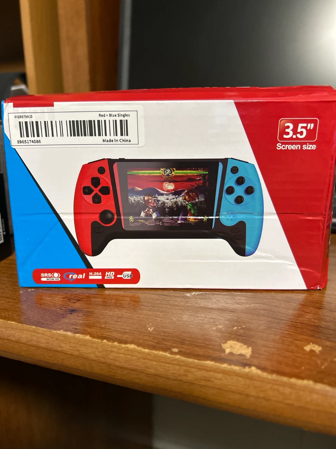 Portable Handheld Game Console Red/Blue