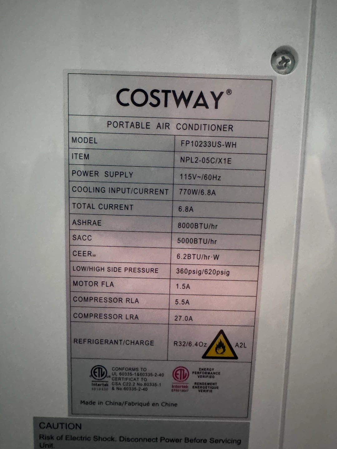 COSTWAY Portable Air Conditioner 4 in 1 - photo 3