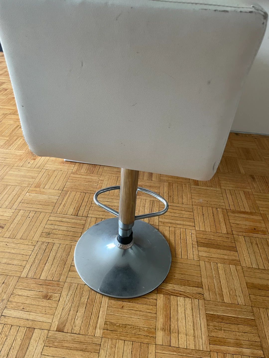 2 White  Leather Bar Stool - photo 4