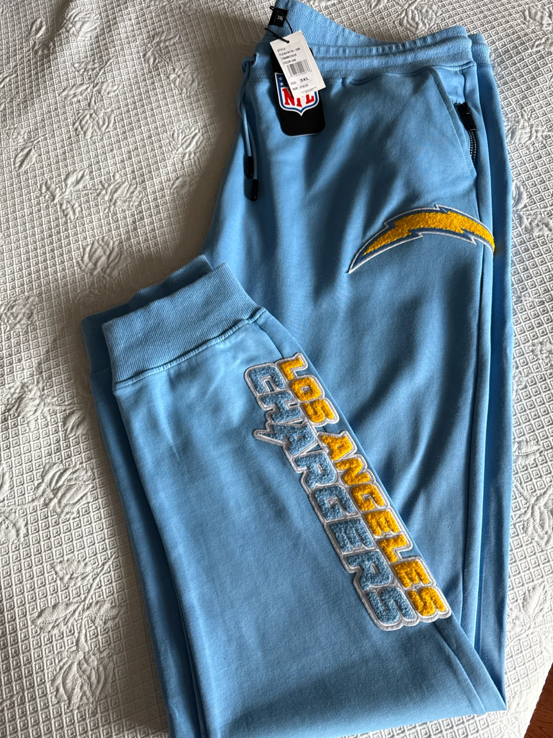 NFL Los Angeles Chargers Light Blue Sweatpants - 3XL - photo 4