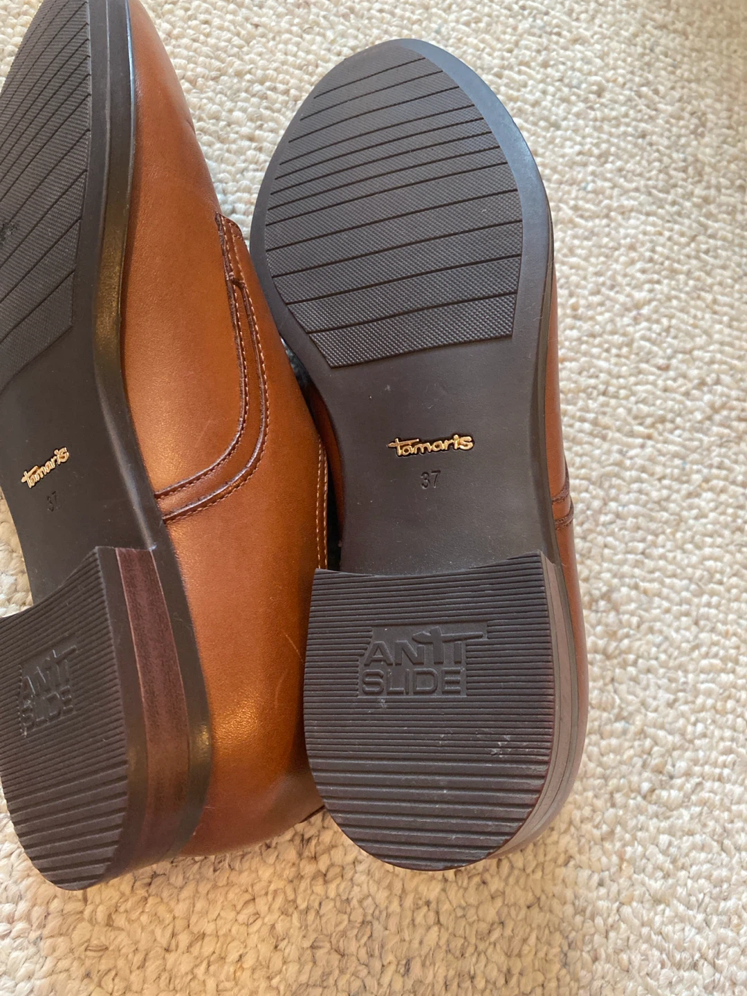Tamaris Brown Leather Oxford Shoes Size 37 - photo 5