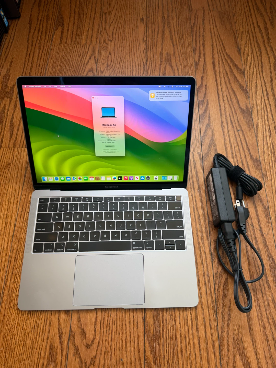 MacBook Air 2018 8GB RAM/256GB SSD/Good Battery/Fully Functional