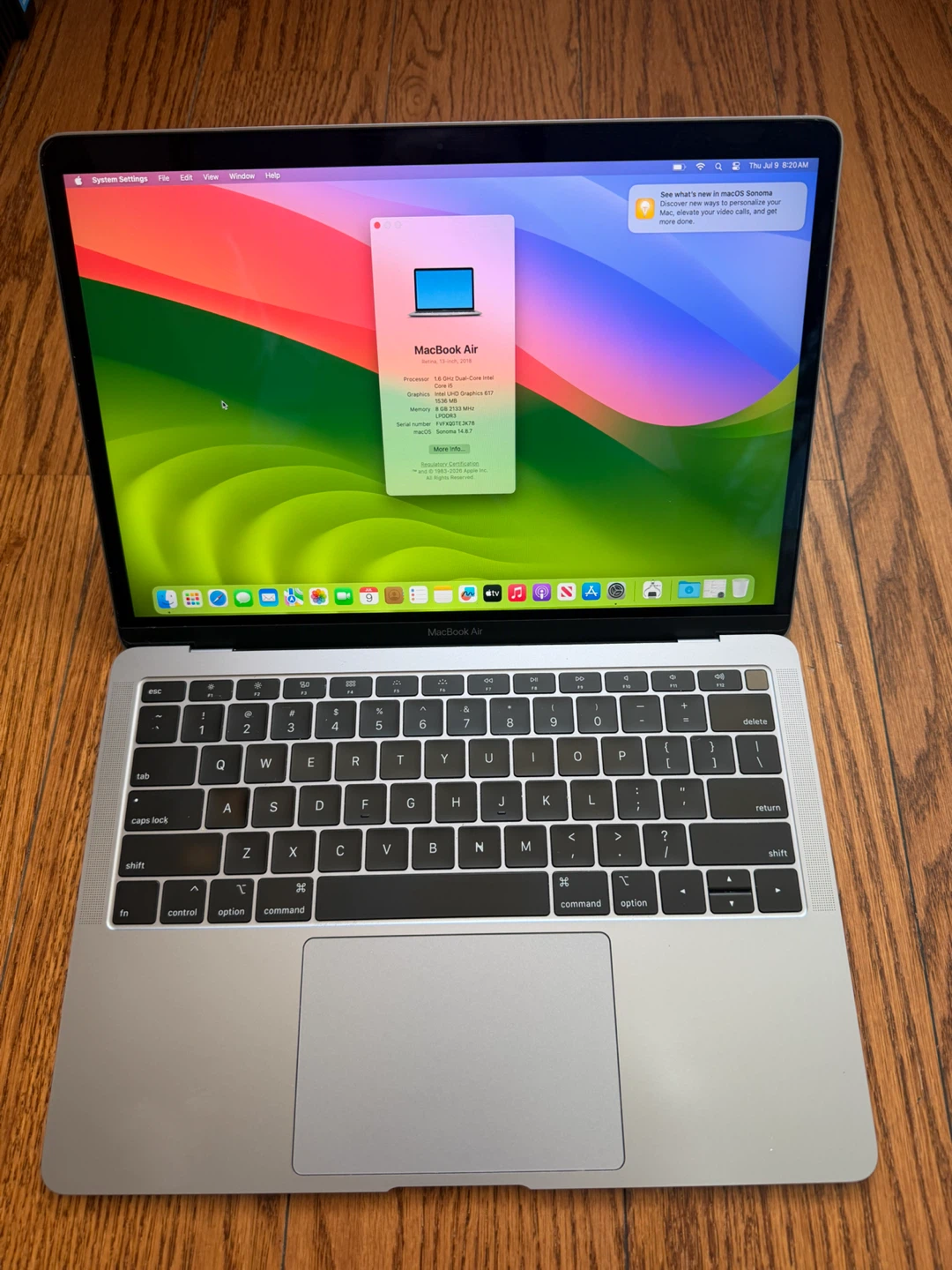MacBook Air 2018 8GB RAM/256GB SSD/Good Battery/Fully Functional - photo 2