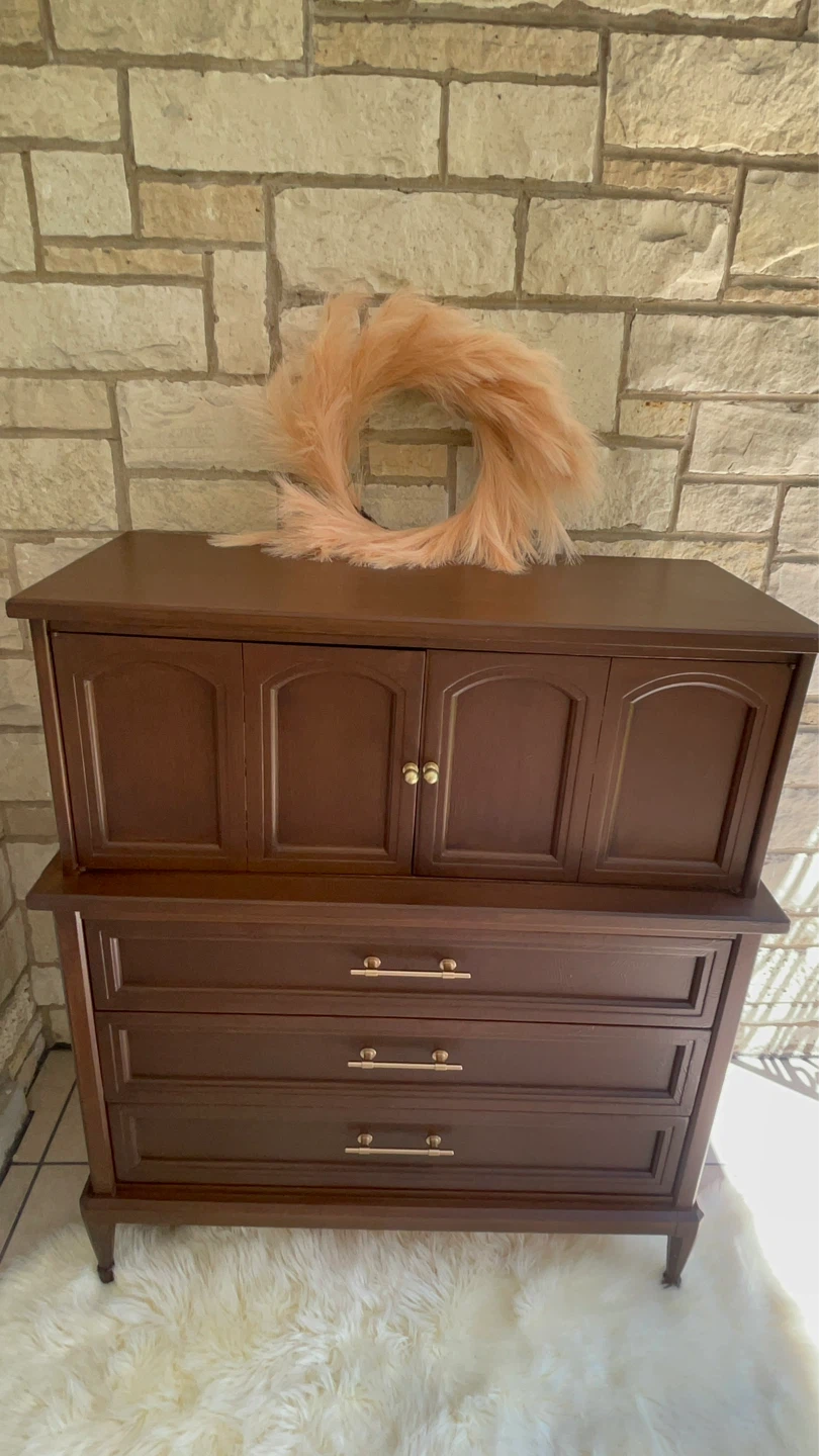 MCM tall boy dresser/petite armoire