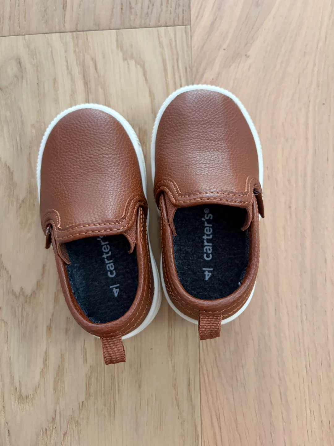 New Carters Brown Slip-On Shoes - Size 4