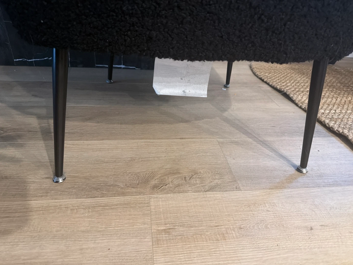 Black Bouclé Accent Chair - photo 2