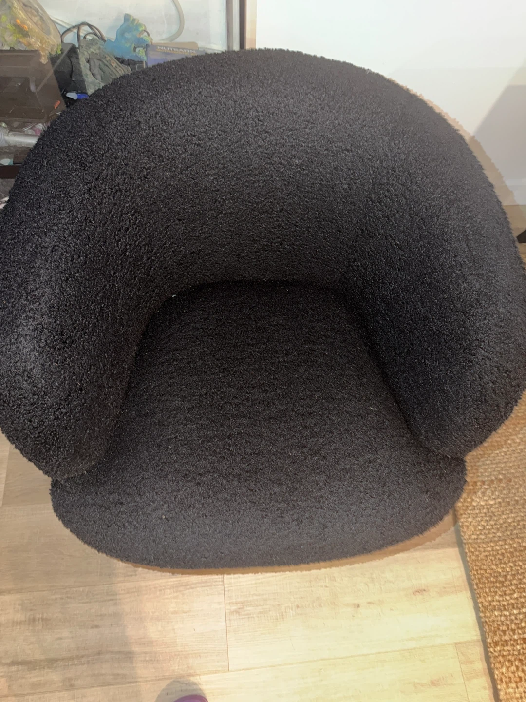 Black Bouclé Accent Chair