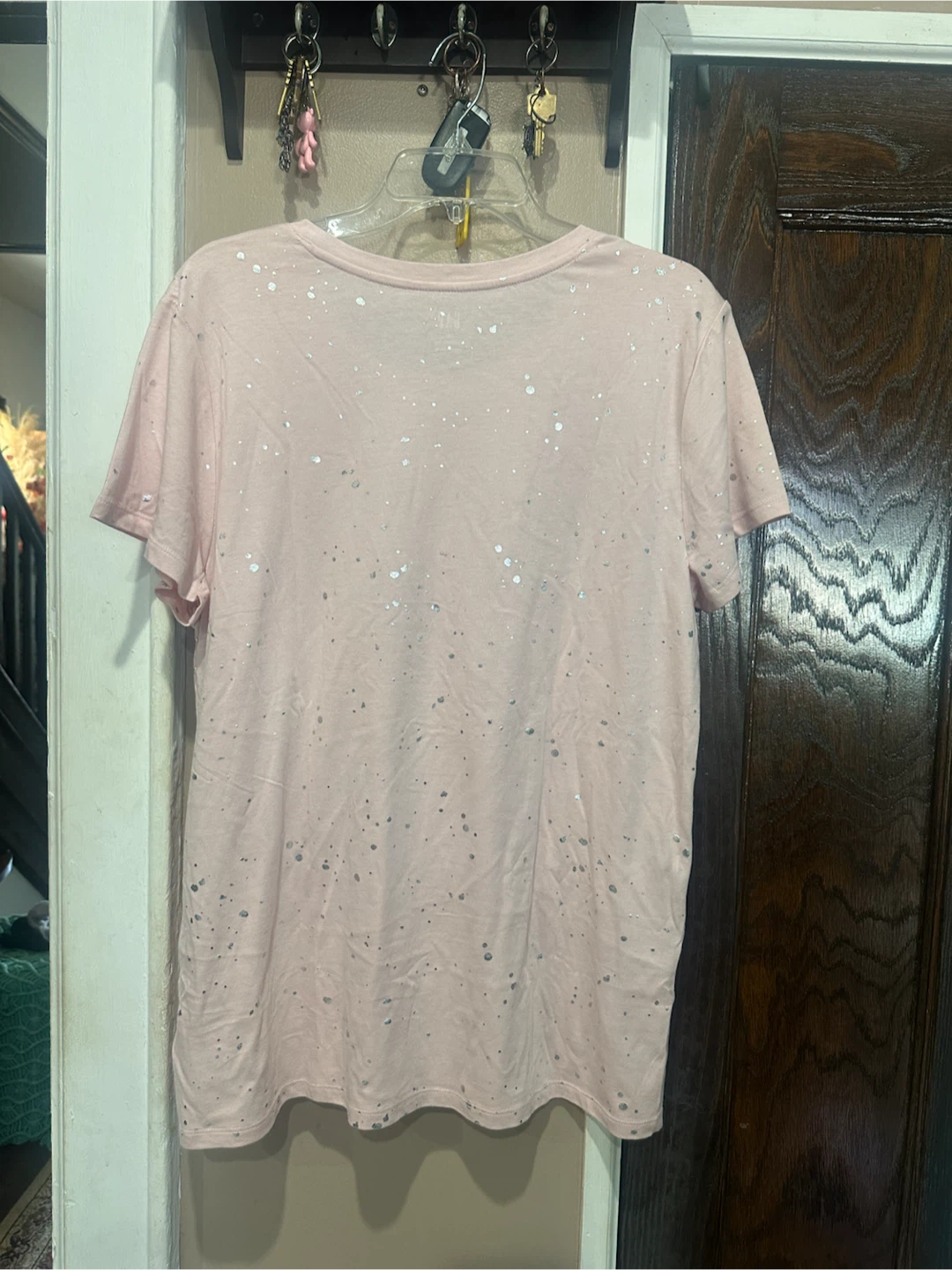 Gap Pink Glitter Splatter T-Shirt XL - photo 4