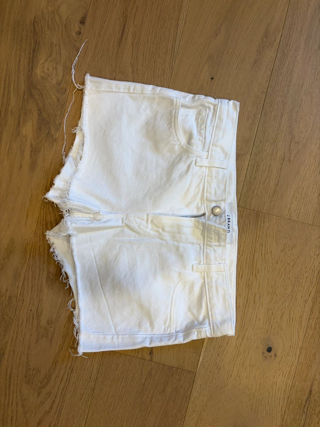 J Brand White Denim Cutoff Shorts Size 25