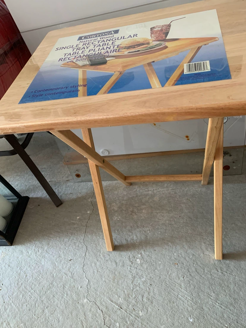 Natural Wood Tray Table - photo 2
