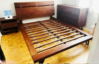 Oak Wooden Platform Bed Frame