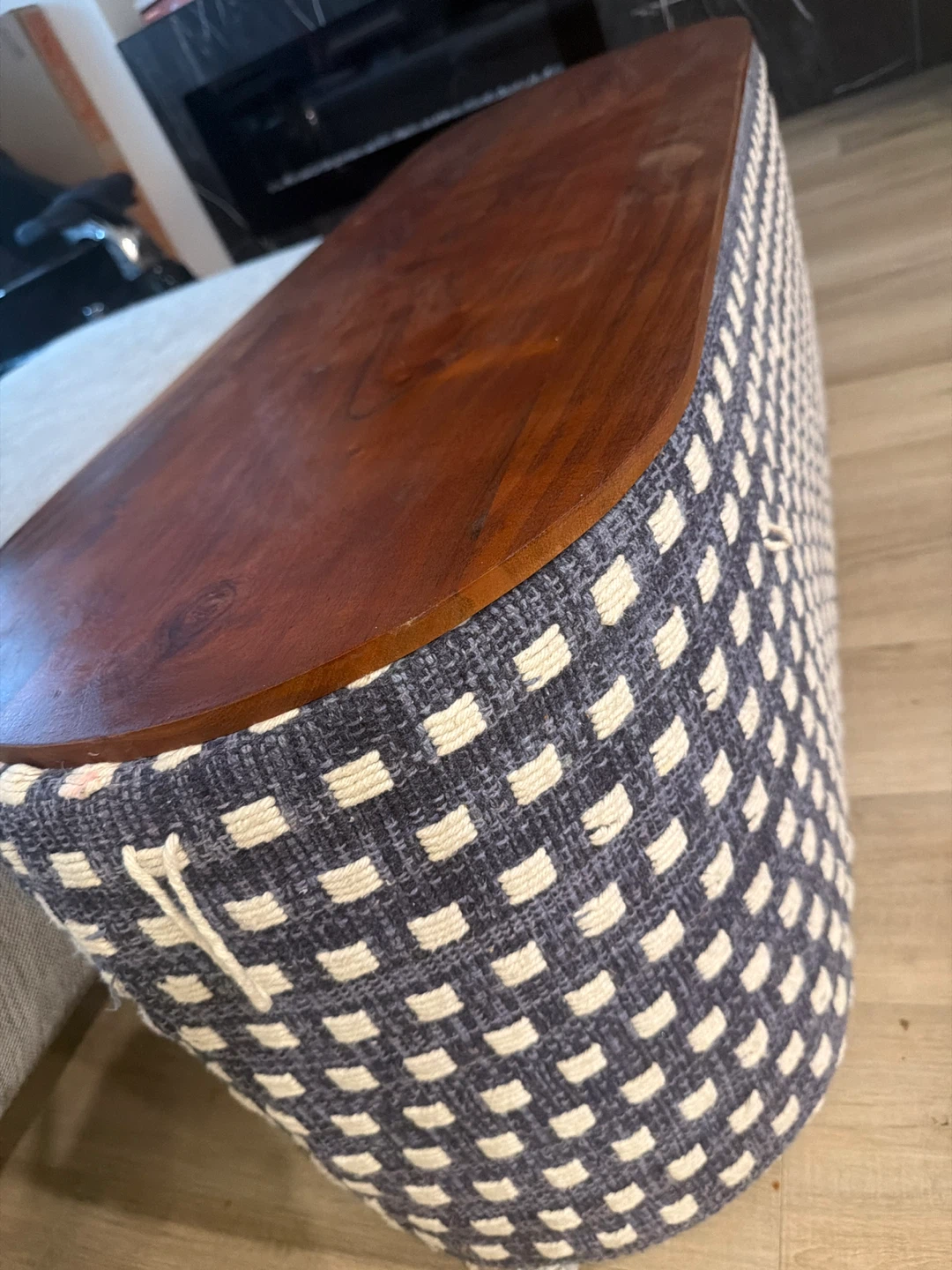 Wooden Top Ottoman Coffee Table - photo 2