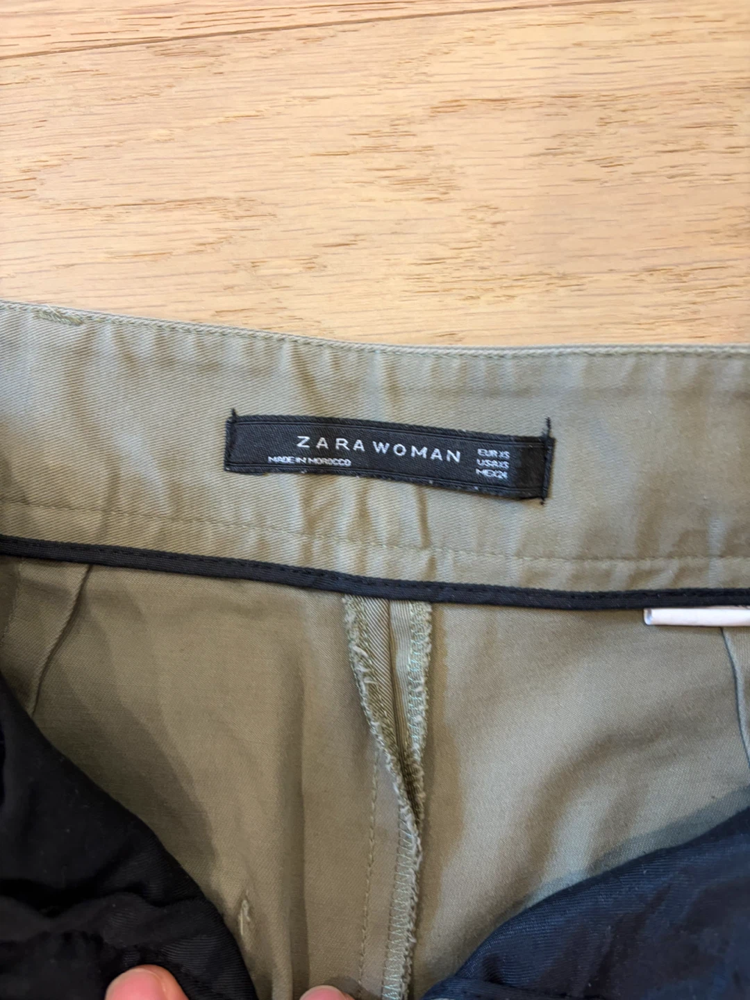 ZARA Woman Khaki Wide Leg Pants Size XS - photo 2