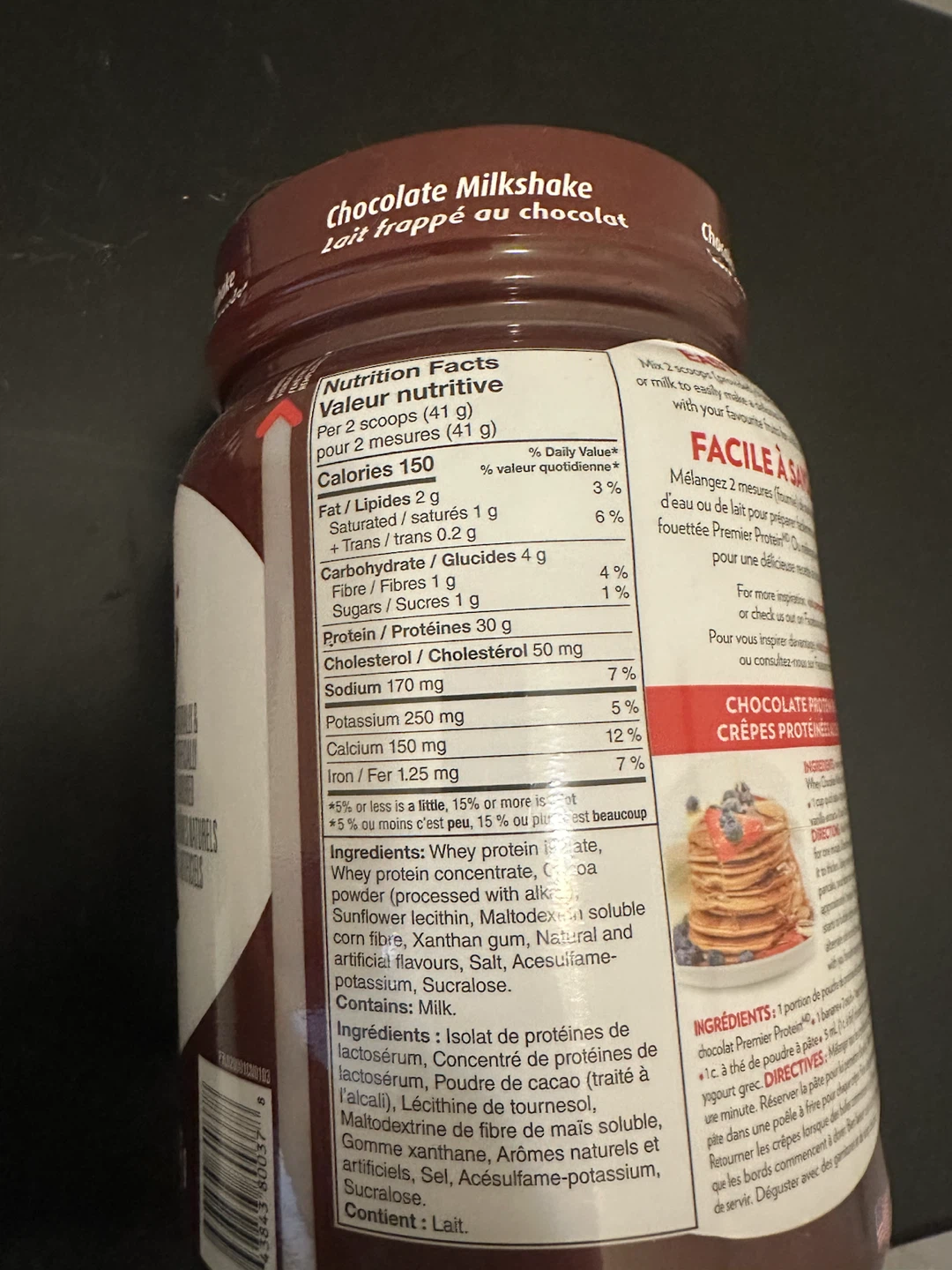 Premier Protein Chocolate Milkshake Whey Protein Powder 697g - photo 2