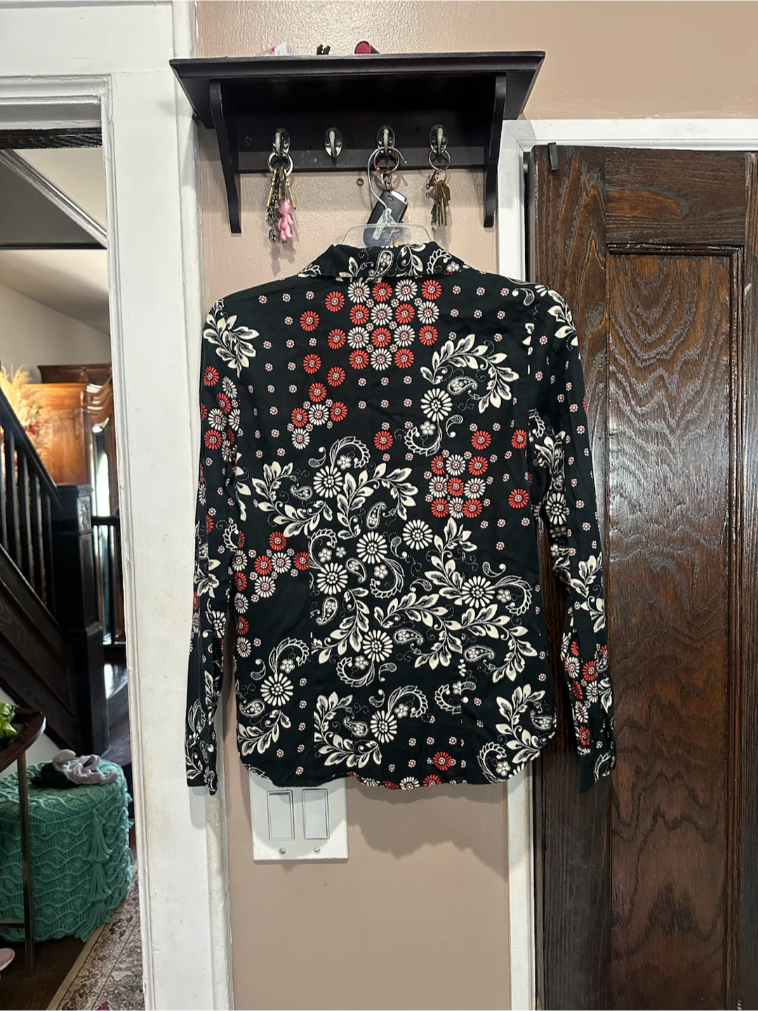 VAN HEUSEN STUDIO Fitted Floral Button-Up Shirt Size M - photo 4
