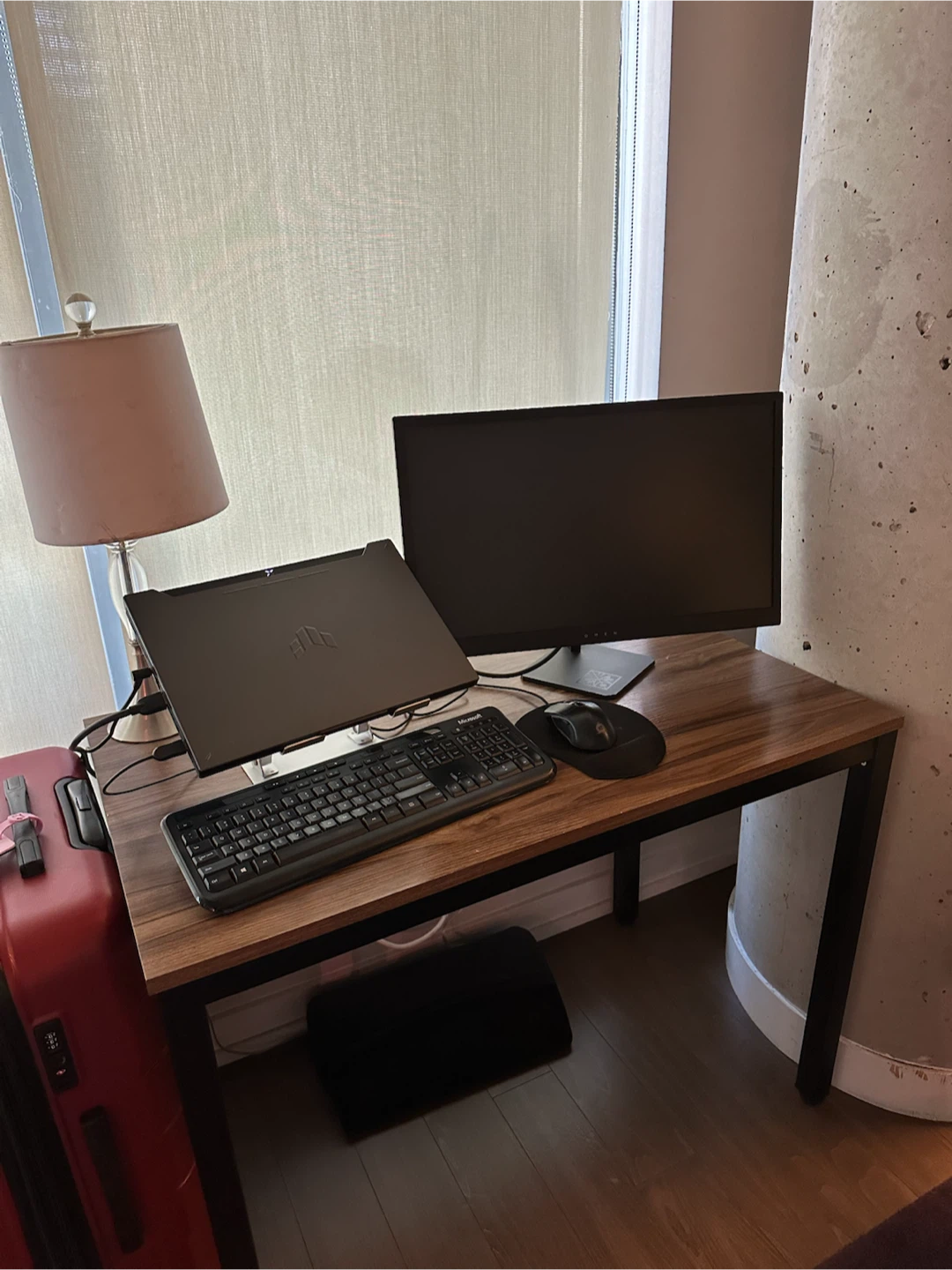 Wooden Desk + Desk Lamp – $30 - photo 5