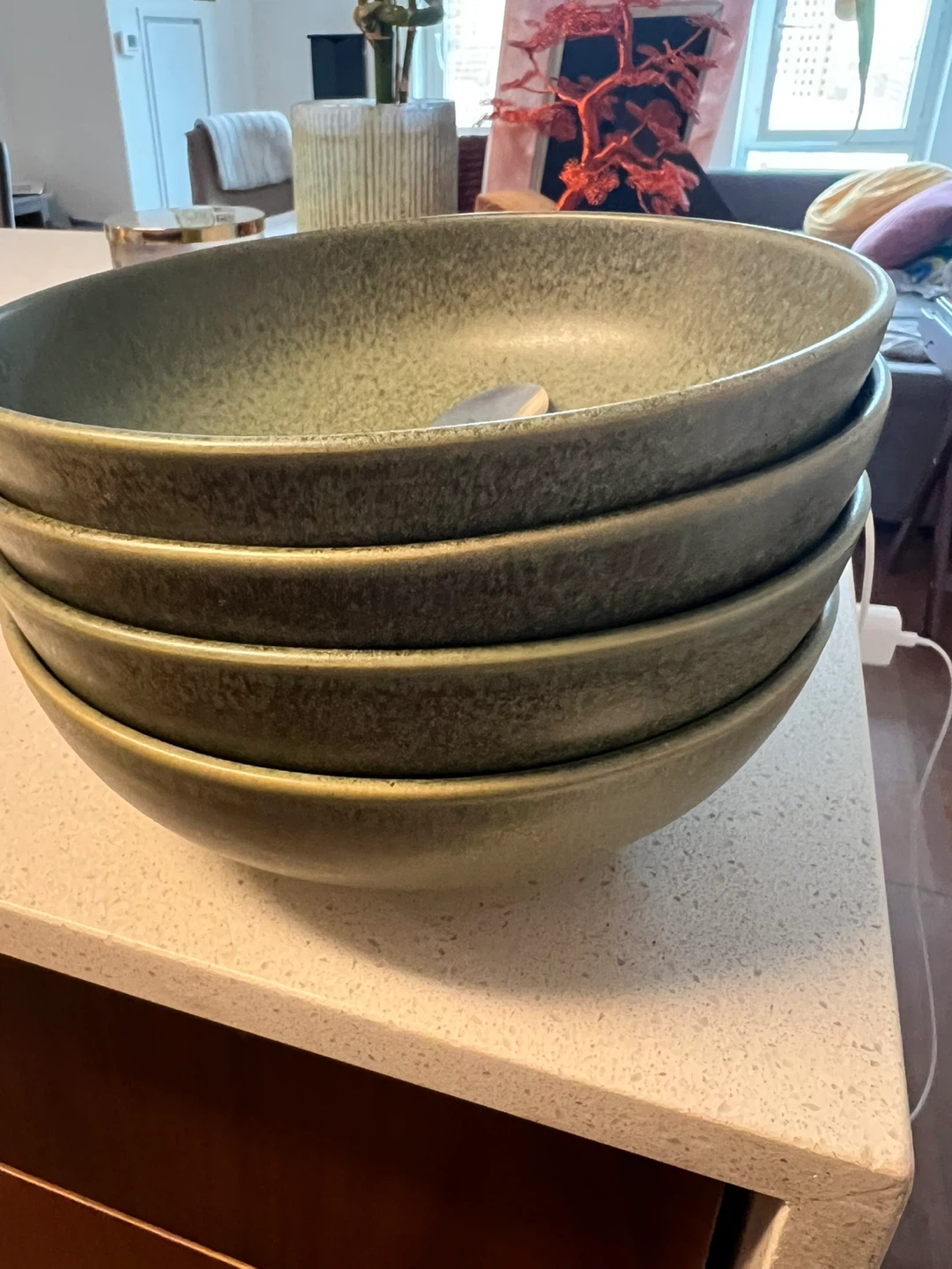 Set of 4 Green Ceramic Serving Bowls - West Elm - photo 2