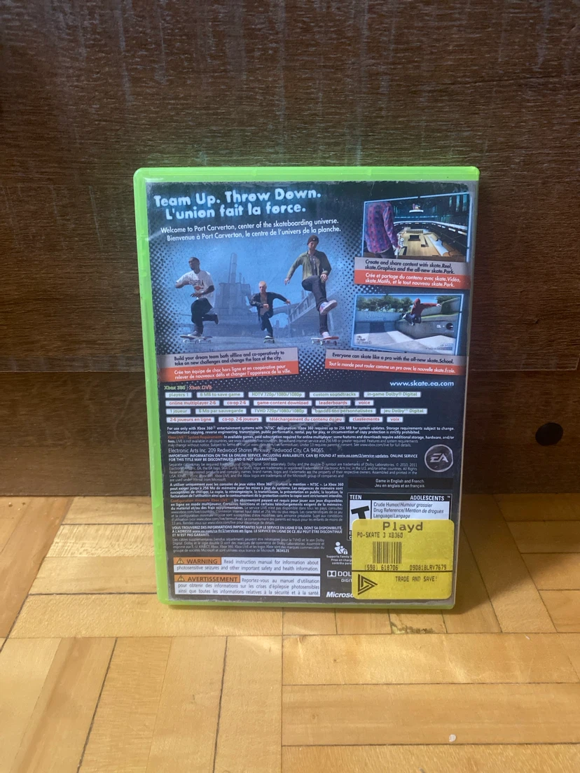 Xbox 360 Skate 3 Platinum Hits Video Game - photo 2