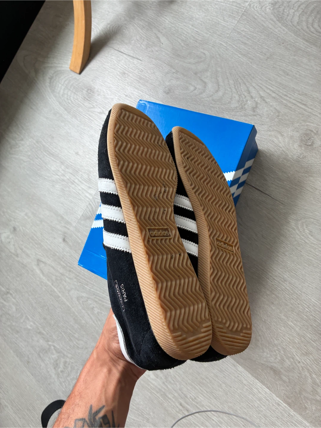 Adidas Paris Sneakers - Black White Size 11 - photo 3