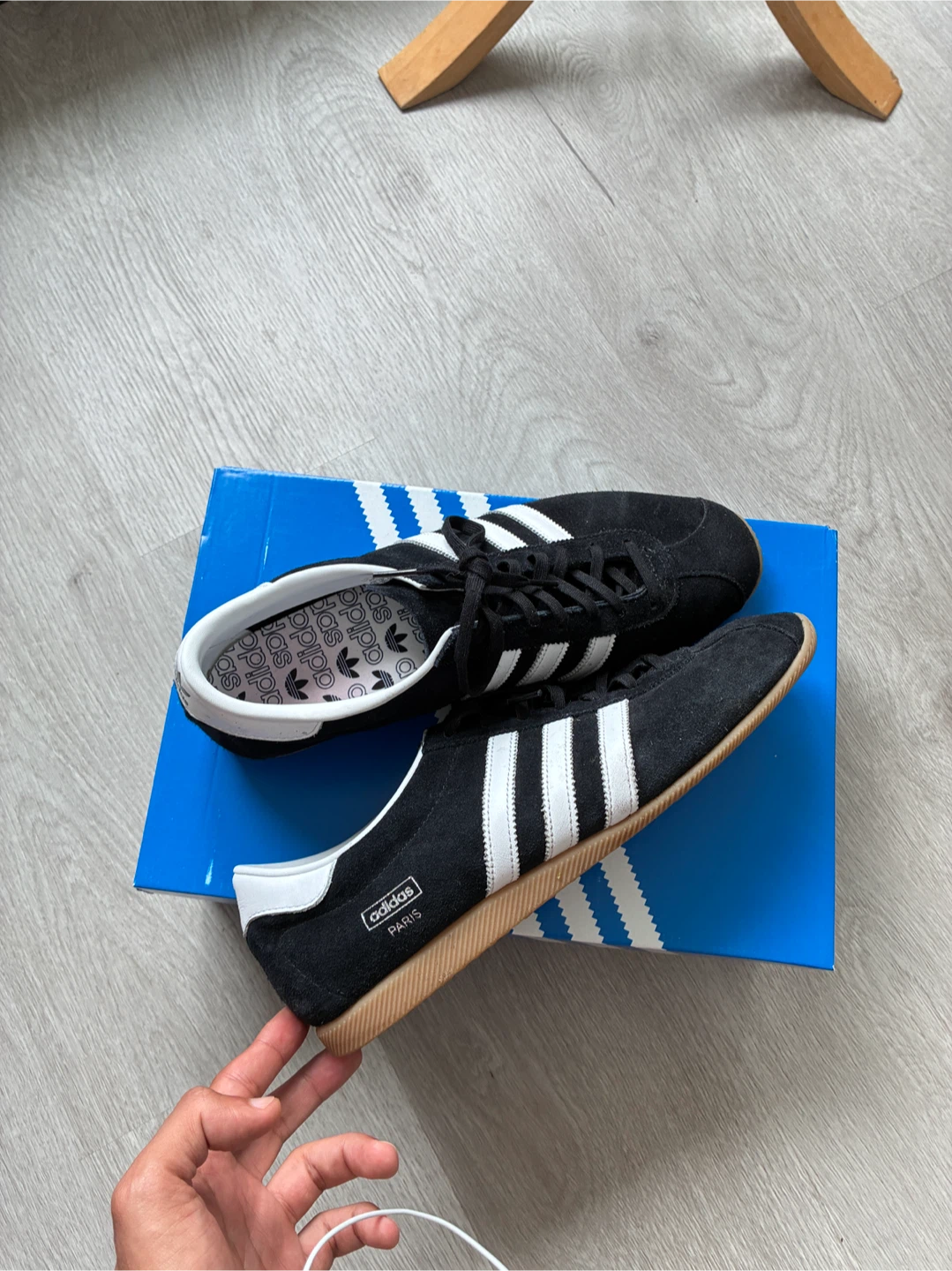 Adidas Paris Sneakers - Black White Size 11 - photo 4