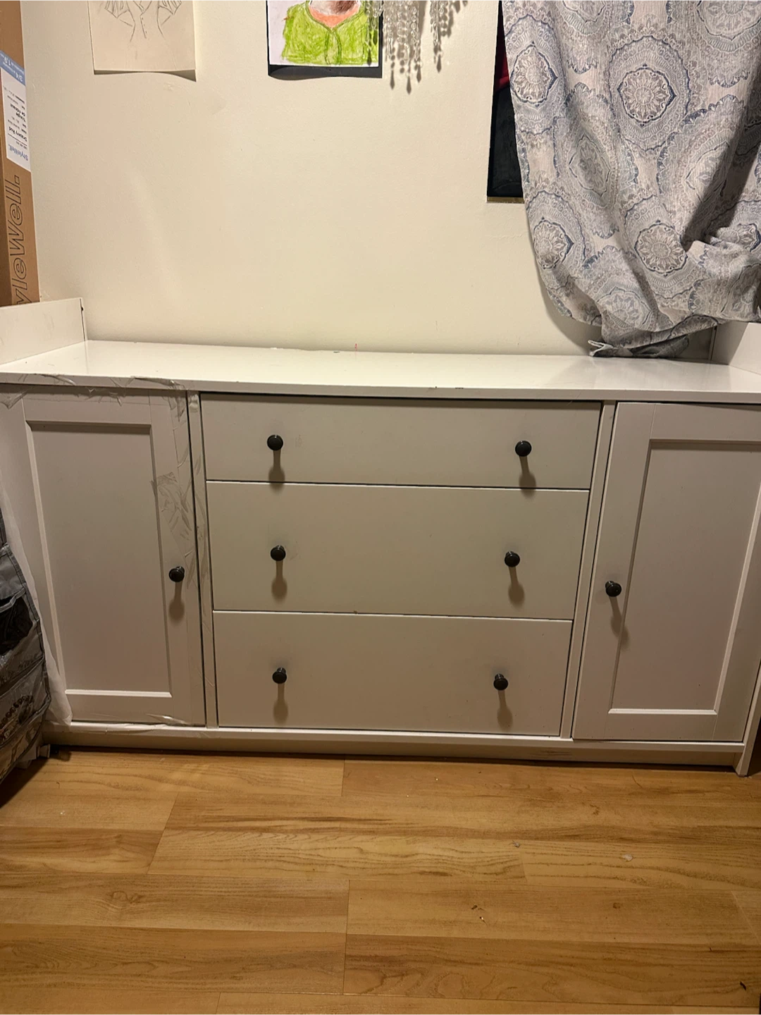 IKEA HAUGa Sideboard, white, 140x84 cm