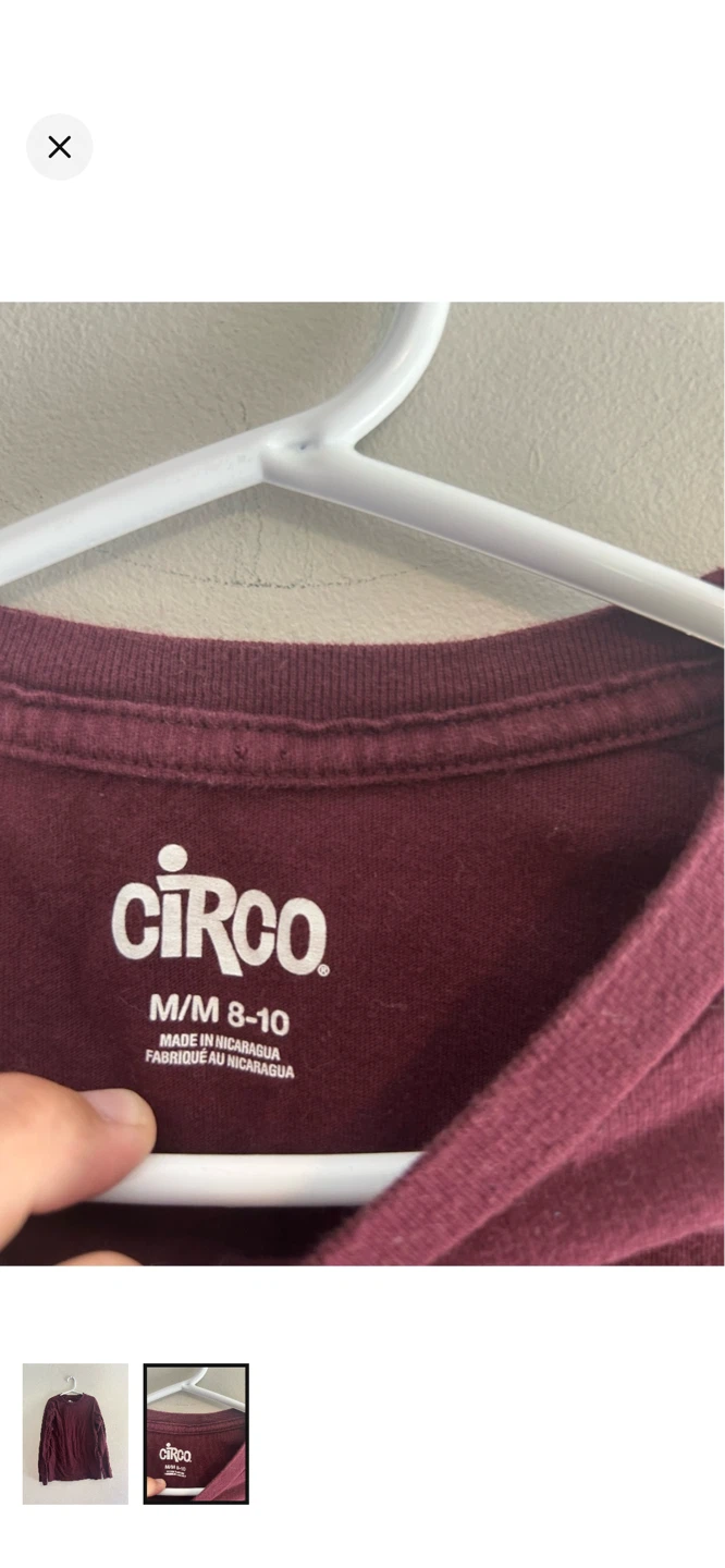 Circo Burgundy Long Sleeve Shirt M/M 8-10 - photo 2