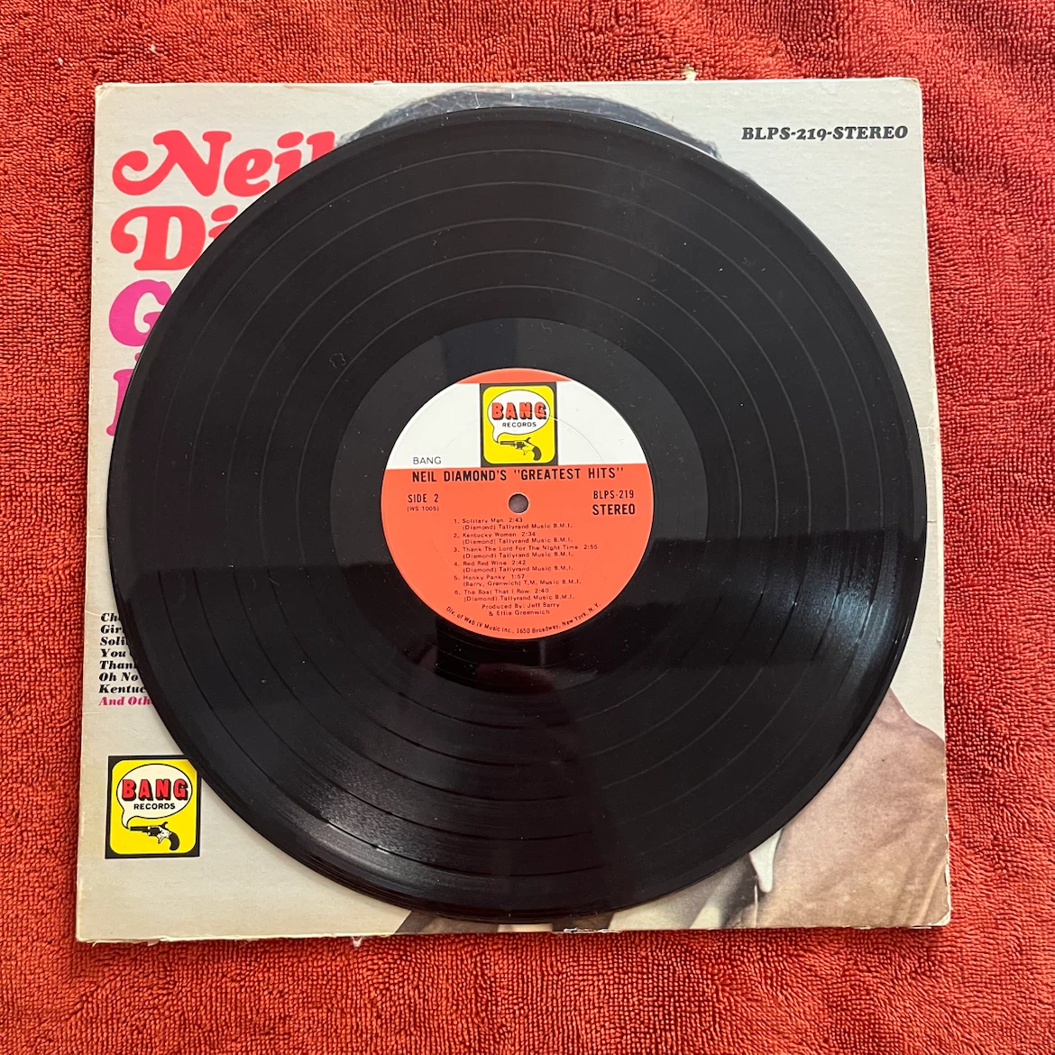 Neil Diamond's Greatest Hits Vinyl Record - photo 2