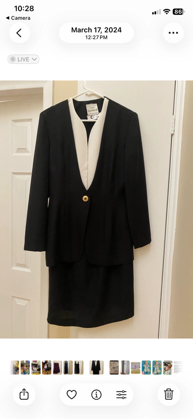 Black Suit Set with White Collar