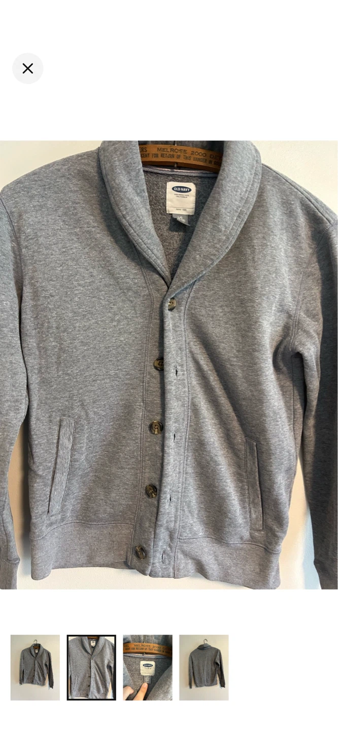 Old Navy Grey Shawl Collar Cardigan Sweater - photo 2