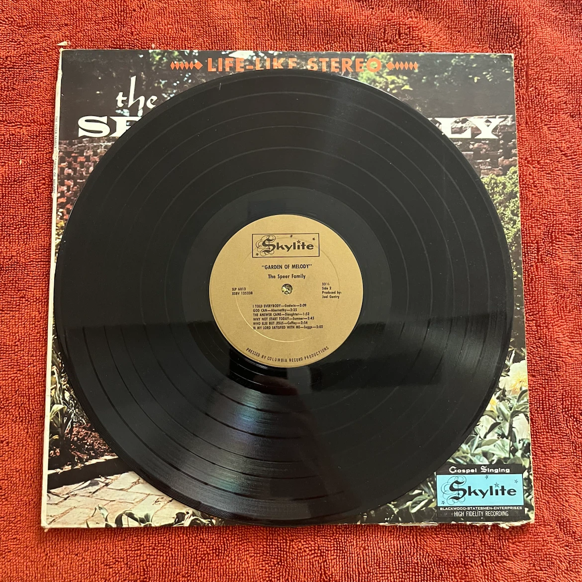 The Speer Family Garden of Melody Vinyl Record - photo 2
